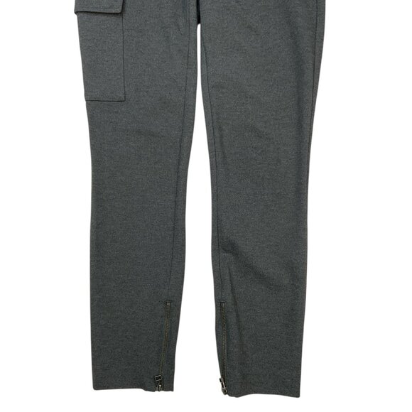 ATM Anthony Thomas Melillo Slim Stretch Cargo Ponte Pant 2 Charcoal Ankle Zip - Picture 9 of 12